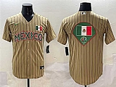 Men's Mexico Tan 2023 World Baseball Classic Team Big Logo Stitched Jerseys,baseball caps,new era cap wholesale,wholesale hats